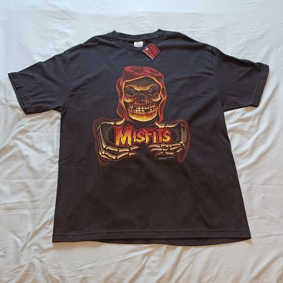 Y2K 2004 Cinder Block The Misfits "Fiend" Black T-Shirt Adult XL New with Tags - Picture 1 of 16